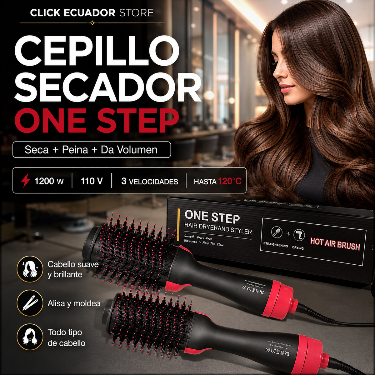 CEPILLO SECADOR PROFESIONAL ONE STEP