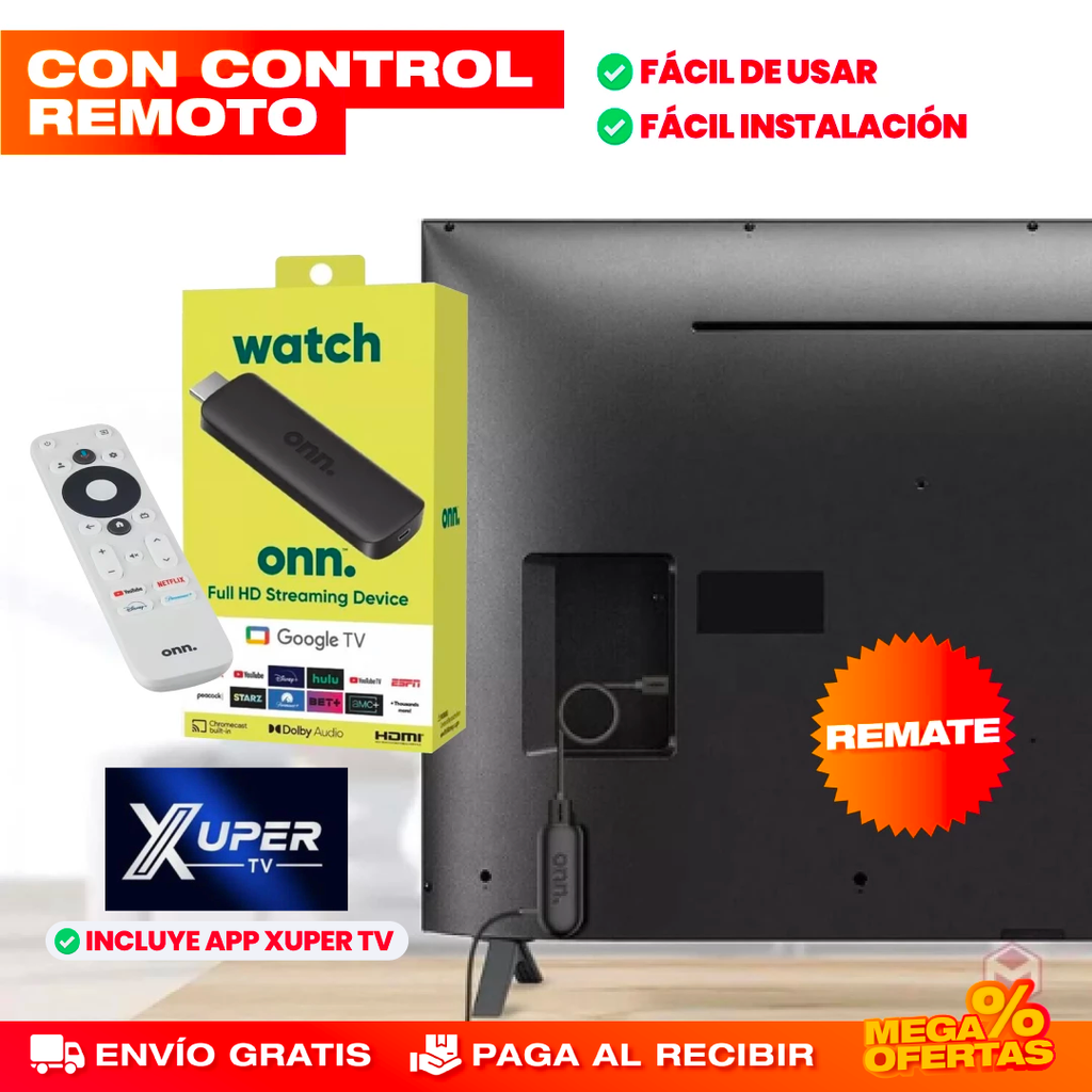 Convertidor Smart TV Google TV Full HD – Transforma tu Televisor